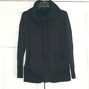 Dark gray zippered sweater by Cache